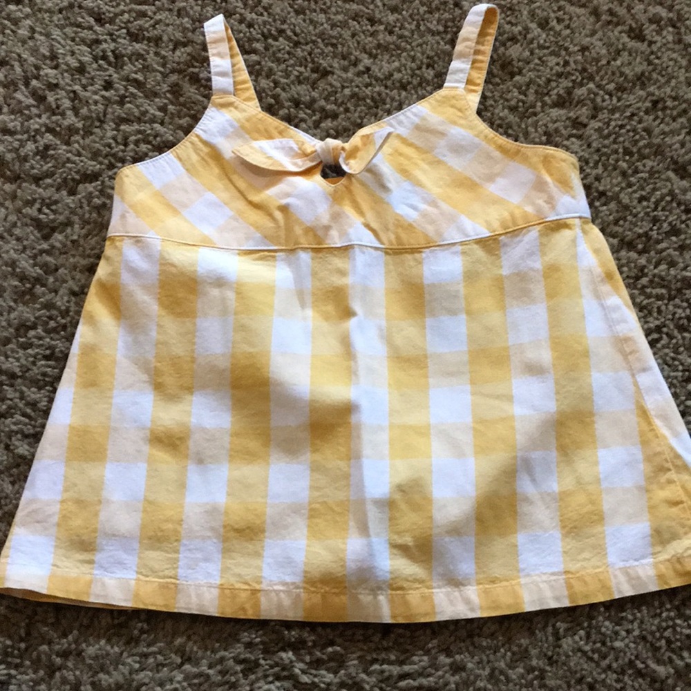 Vintage Gymboree Fruit Punch Yellow checked sun top Sz 4